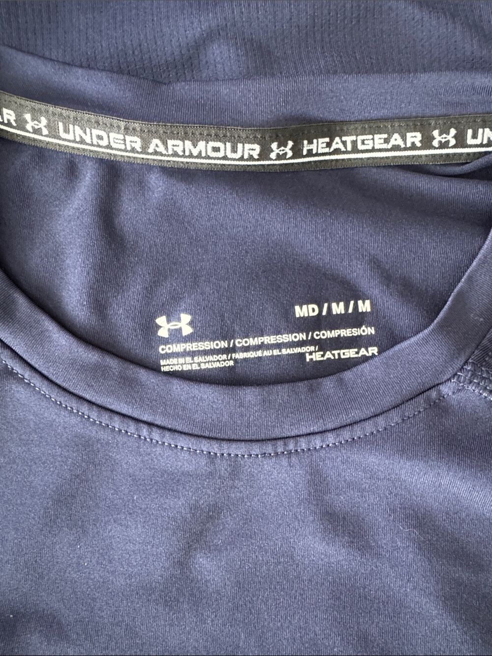 Under Armour Navy Long-Sleeve Performance Compression Top - Picture 3 of 3